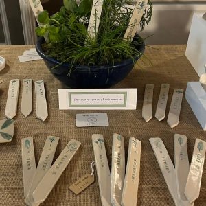 Stoneware herb labels