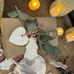 White Porcelain Gift tags - White Heart